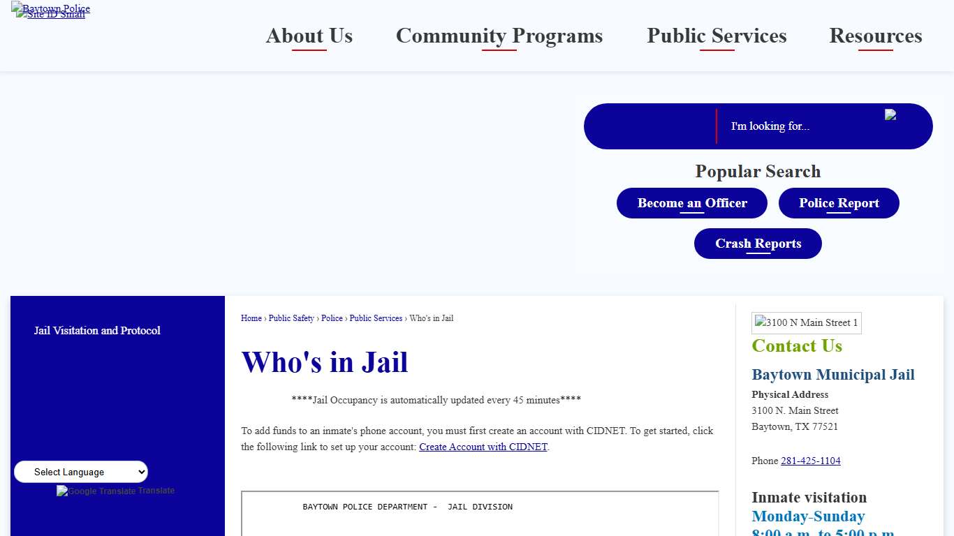 Who's in Jail | Baytown, TX